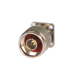 nickel plated N male flange mount with micro strip connector rf connector